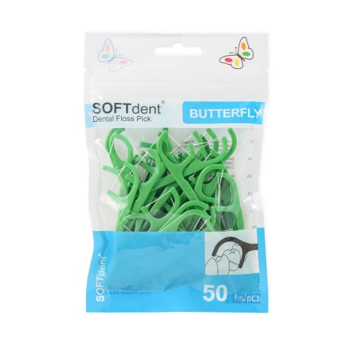 SOFTdent® Butterfly dentální párátka s nití 50 ks